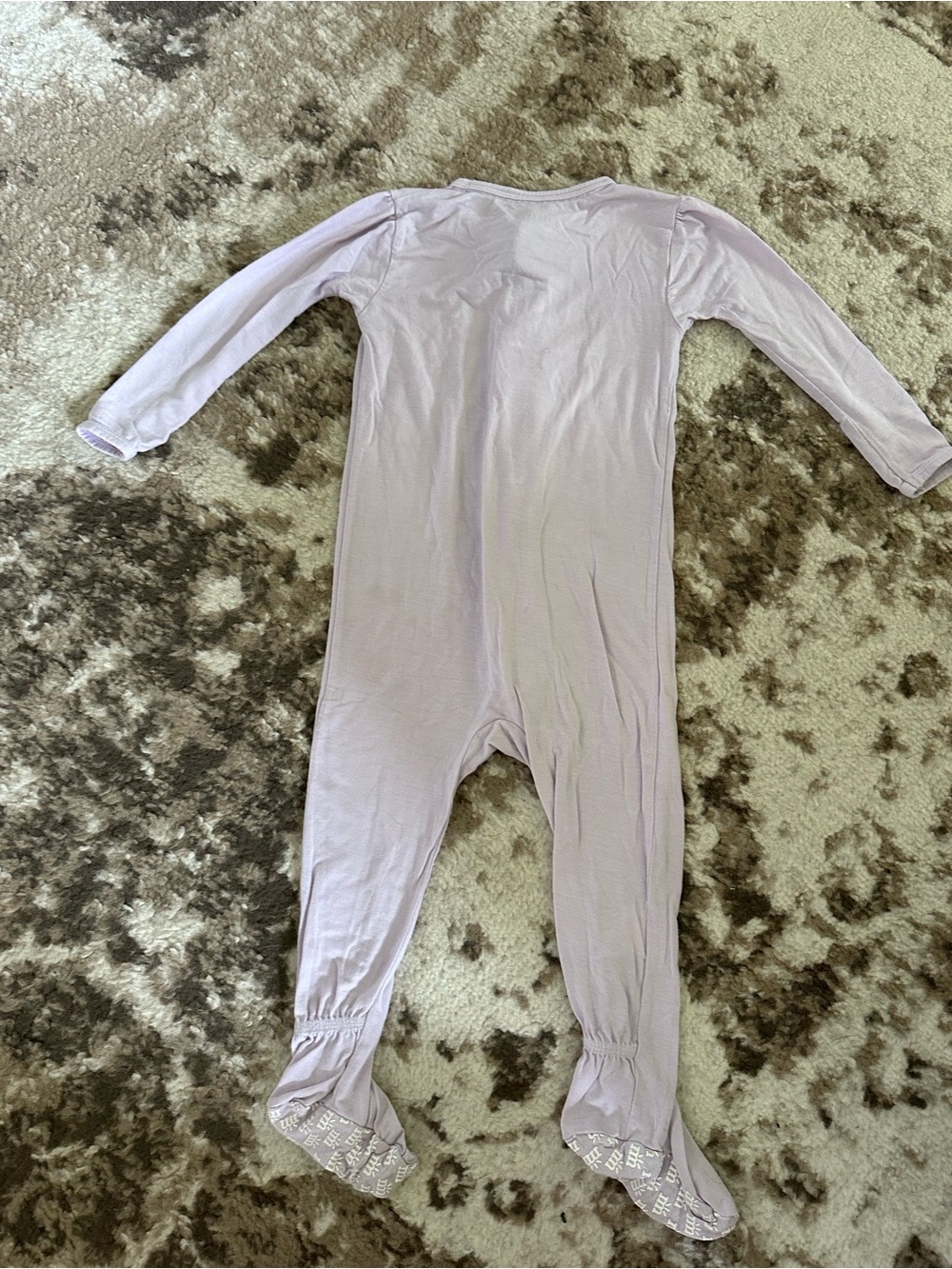 Magnetic Me Lilac Ruffle-Front Footed One-Piece - Picture 2 of 3